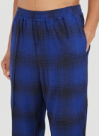 Ombre Plaid Pants in Blue