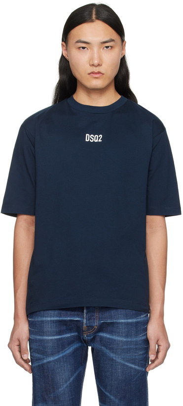 Photo: Dsquared2 Navy 'DSQ2' T-Shirt