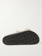 Birkenstock - Arizona Shearling-Lined Suede Sandals - Gray