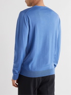 Mr P. - Slim-Fit Merino Wool Sweater - Blue