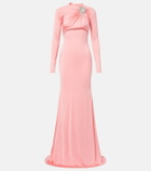 David Koma Embellished satin gown