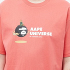 Men's AAPE Aaper Universe Camo T-Shirt in Spiced Coral