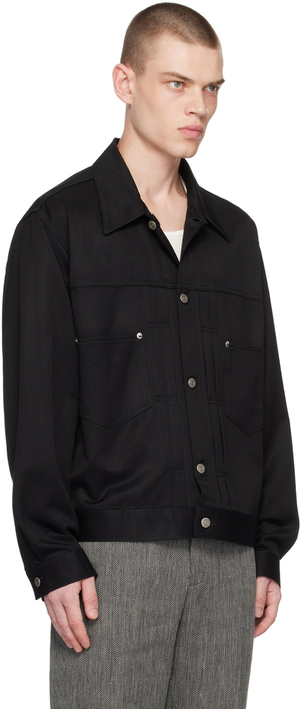 The Letters Black Work Tuck Jacket