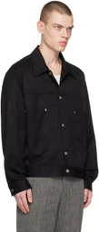 The Letters Black Work Tuck Jacket
