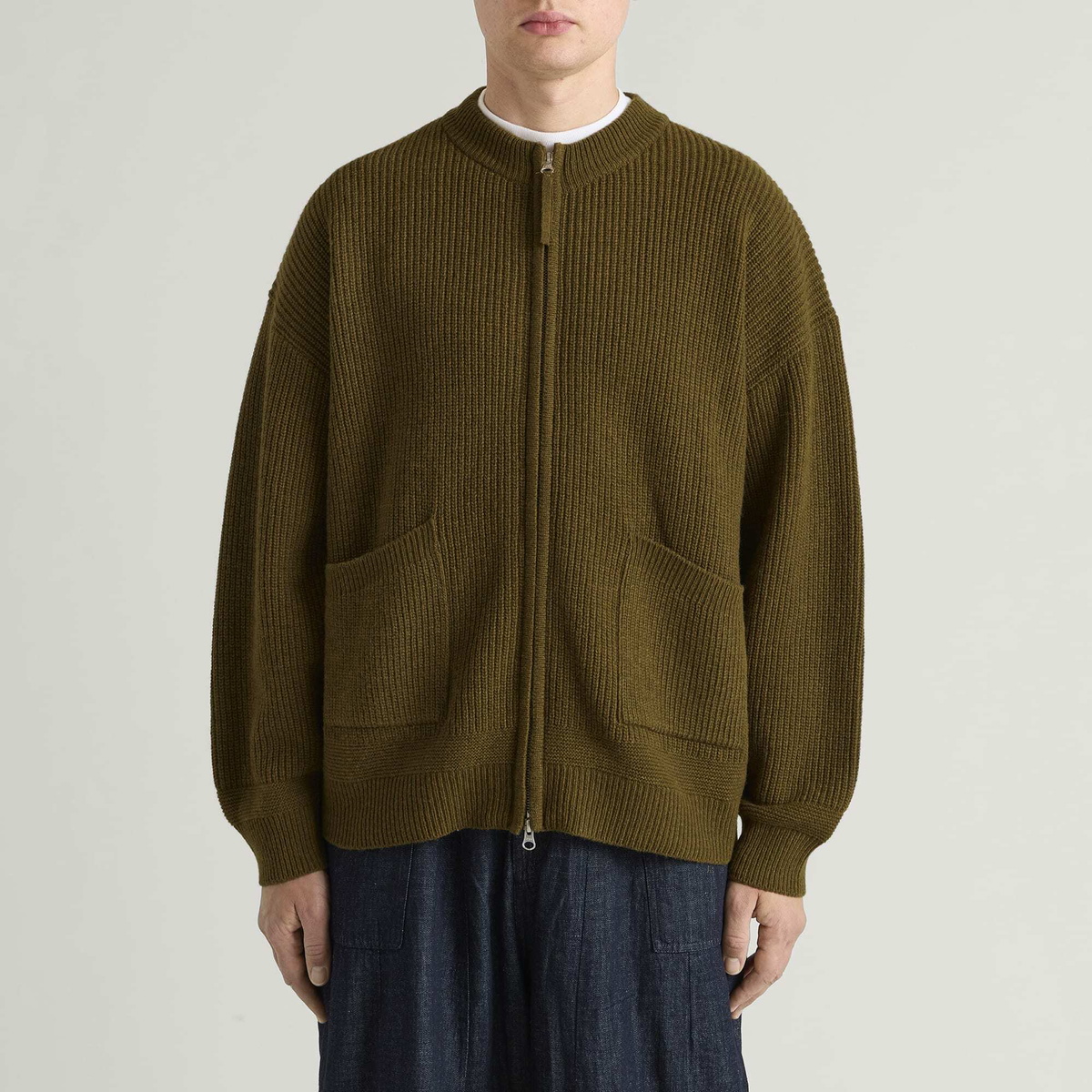 FrizmWORKS Men's Wool Deck Zipup Cardigan in Cinnamon