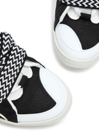 Lanvin Curb Panelled Mesh Sneakers Black And White