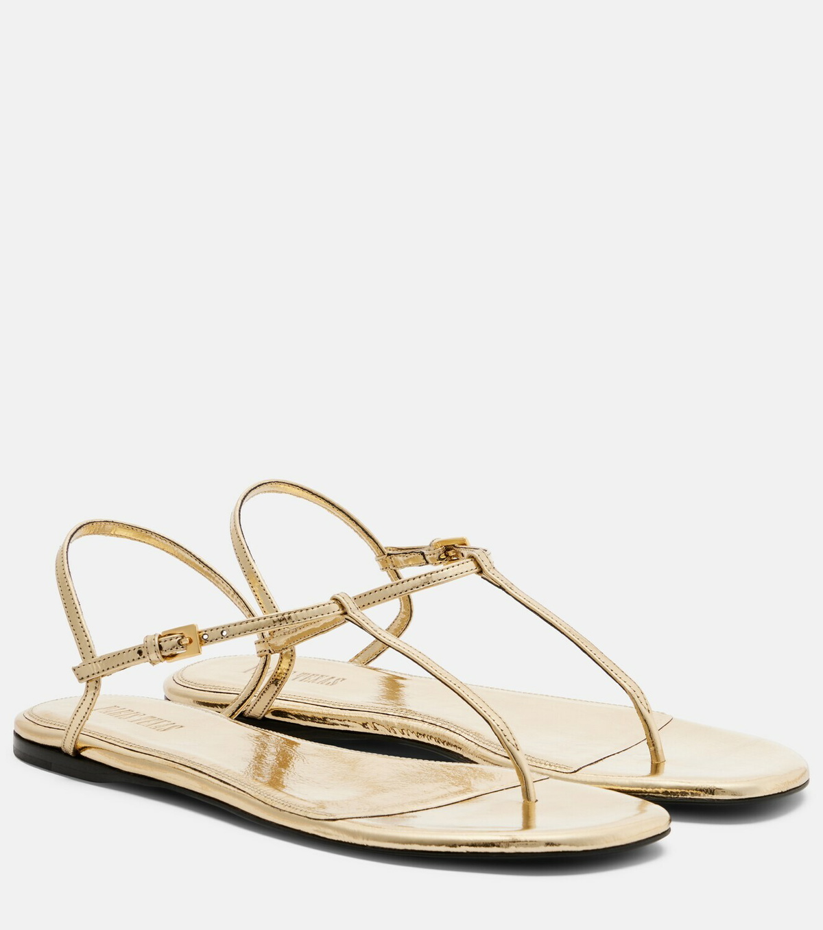 Paris Texas Montecarlo metallic leather thong sandals