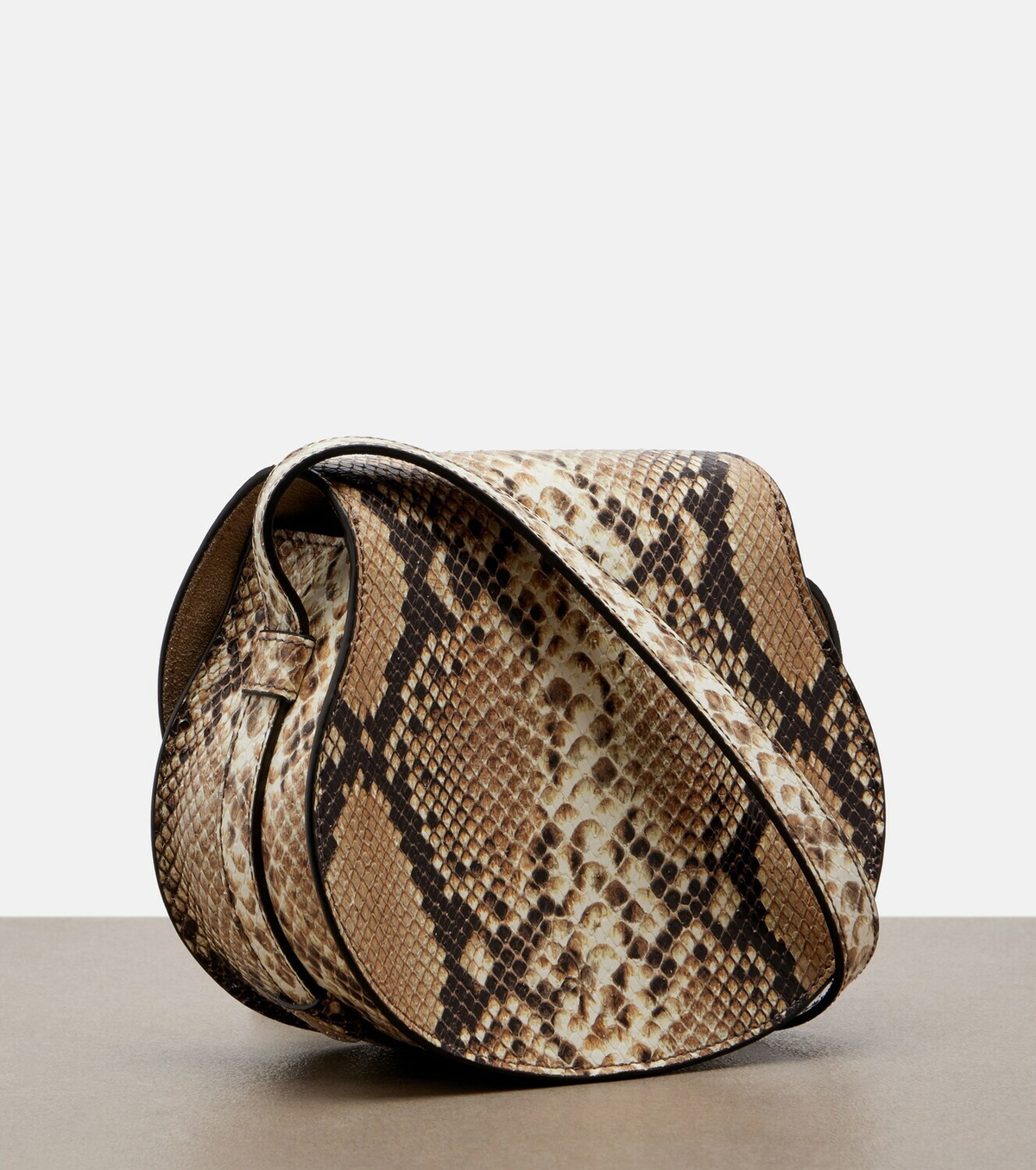 Chloé Marcie Mini snake-effect leather crossbody bag