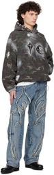 Thug Club Khaki Sprayed Camoflage Rock Hoodie