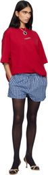 VETEMENTS Blue Push-Up Shirting Shorts