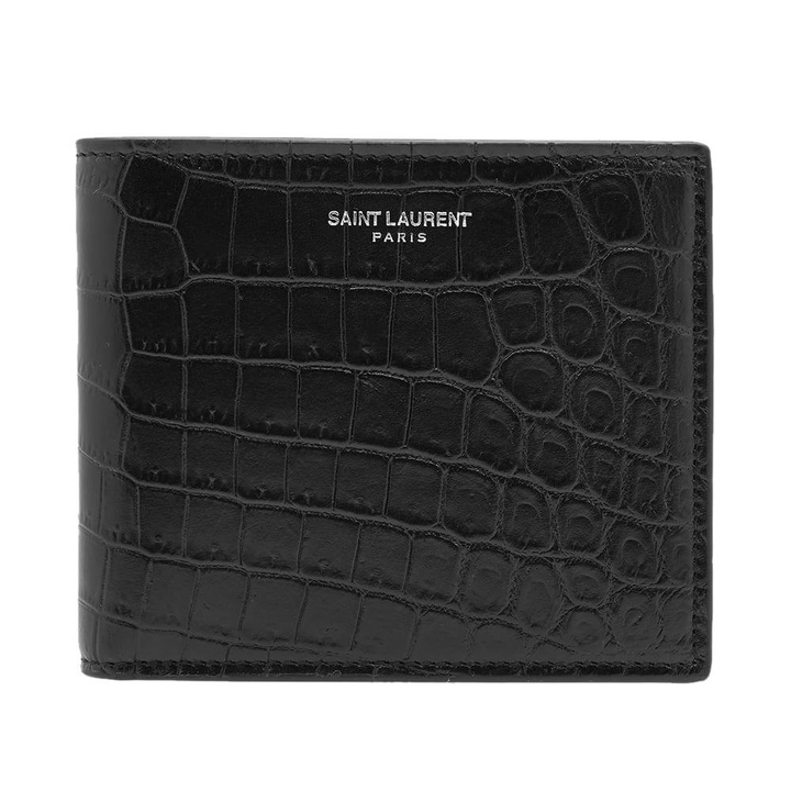 Photo: Saint Laurent East West Moc Croc Billfold Wallet