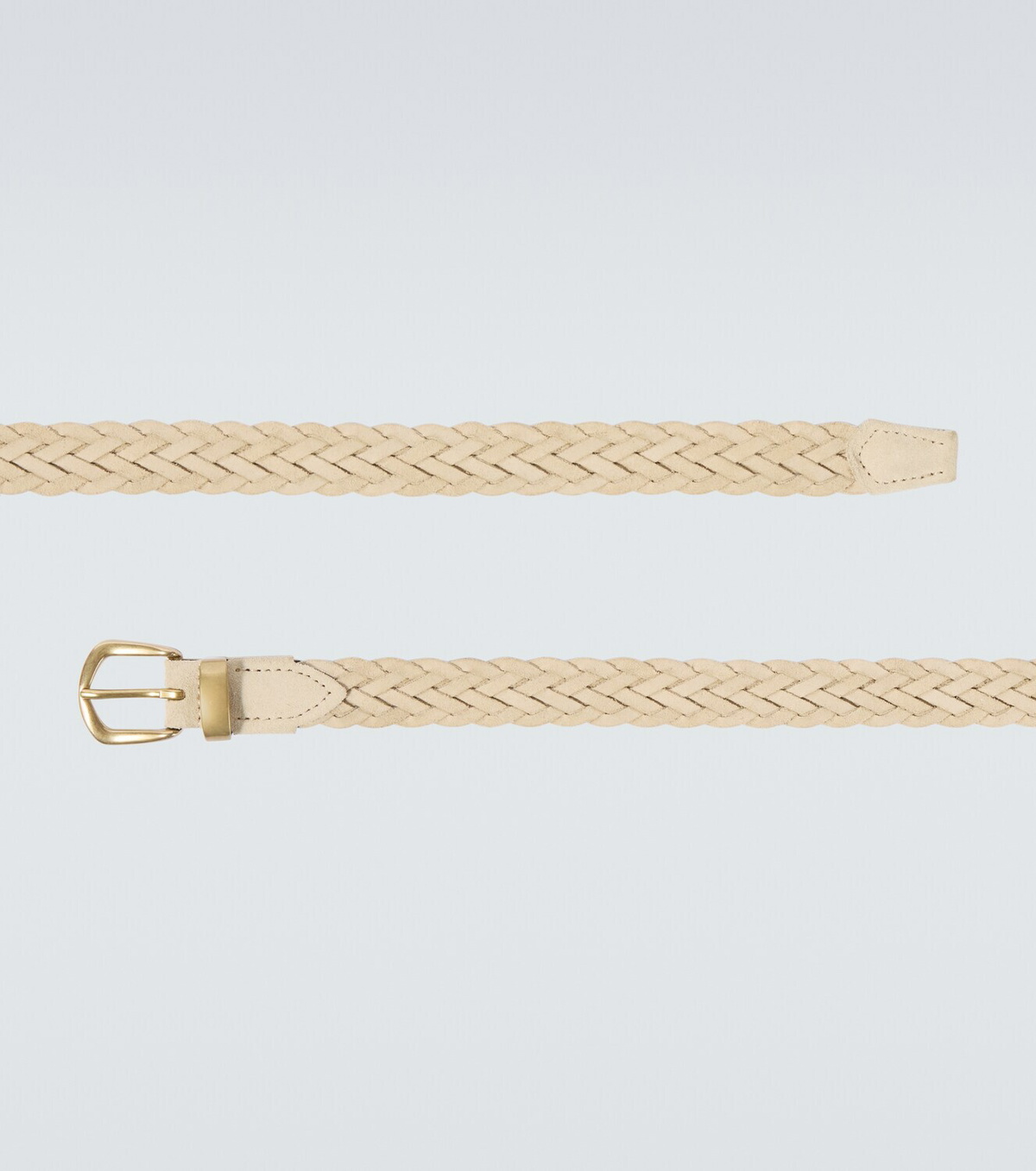 Eleventy Braided suede belt