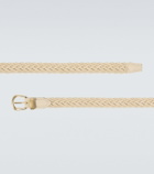 Eleventy Braided suede belt