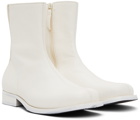 Our Legacy White Slim Camion Zip-Up Boots