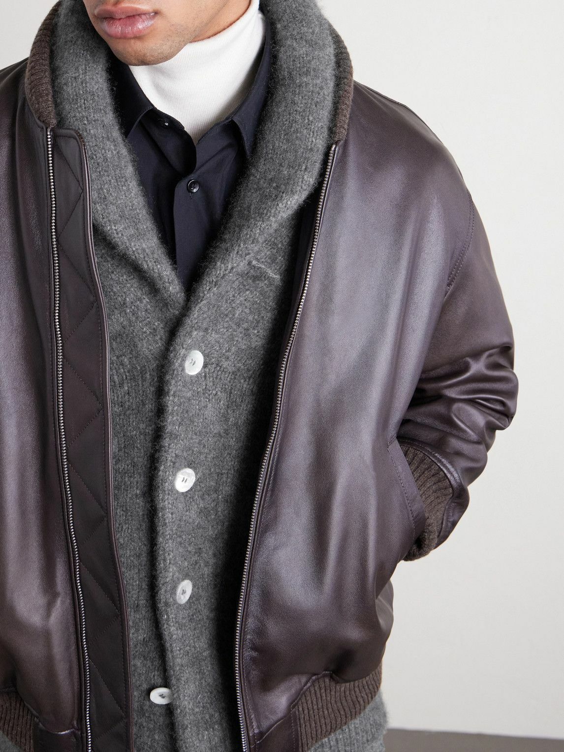 UMIT BENAN - Montana Cashmere and Silk-Blend Cardigan - Gray
