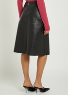 Joseph Niven Panelled Leather Midi Skirt Black
