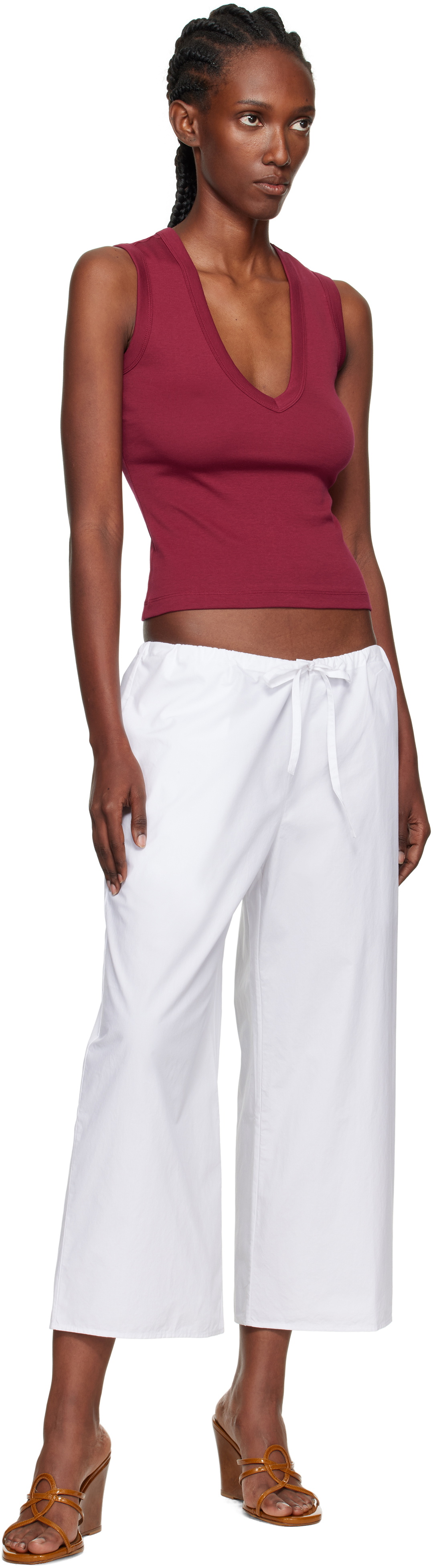 FLORE FLORE White Josephine Lounge Pants
