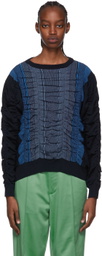 Bianca Saunders Navy Farah Edition Peel Sweater