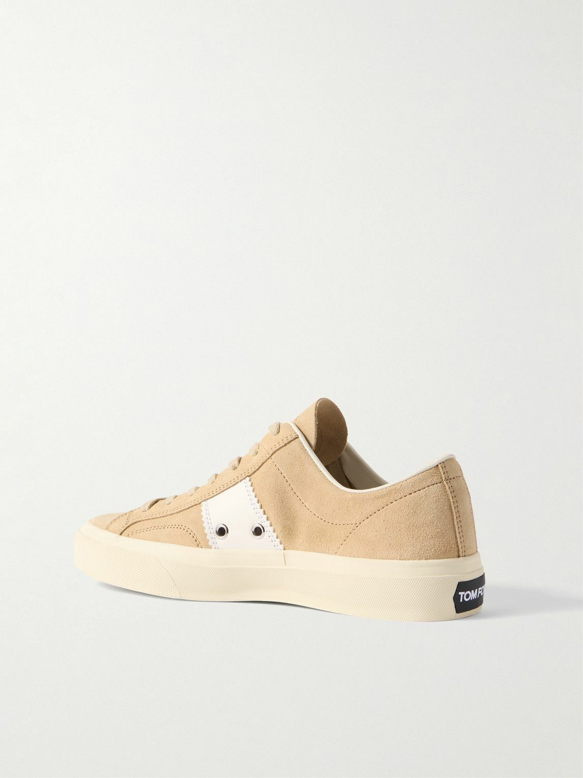 TOM FORD - Cambridge Leather-Trimmed Suede Sneakers