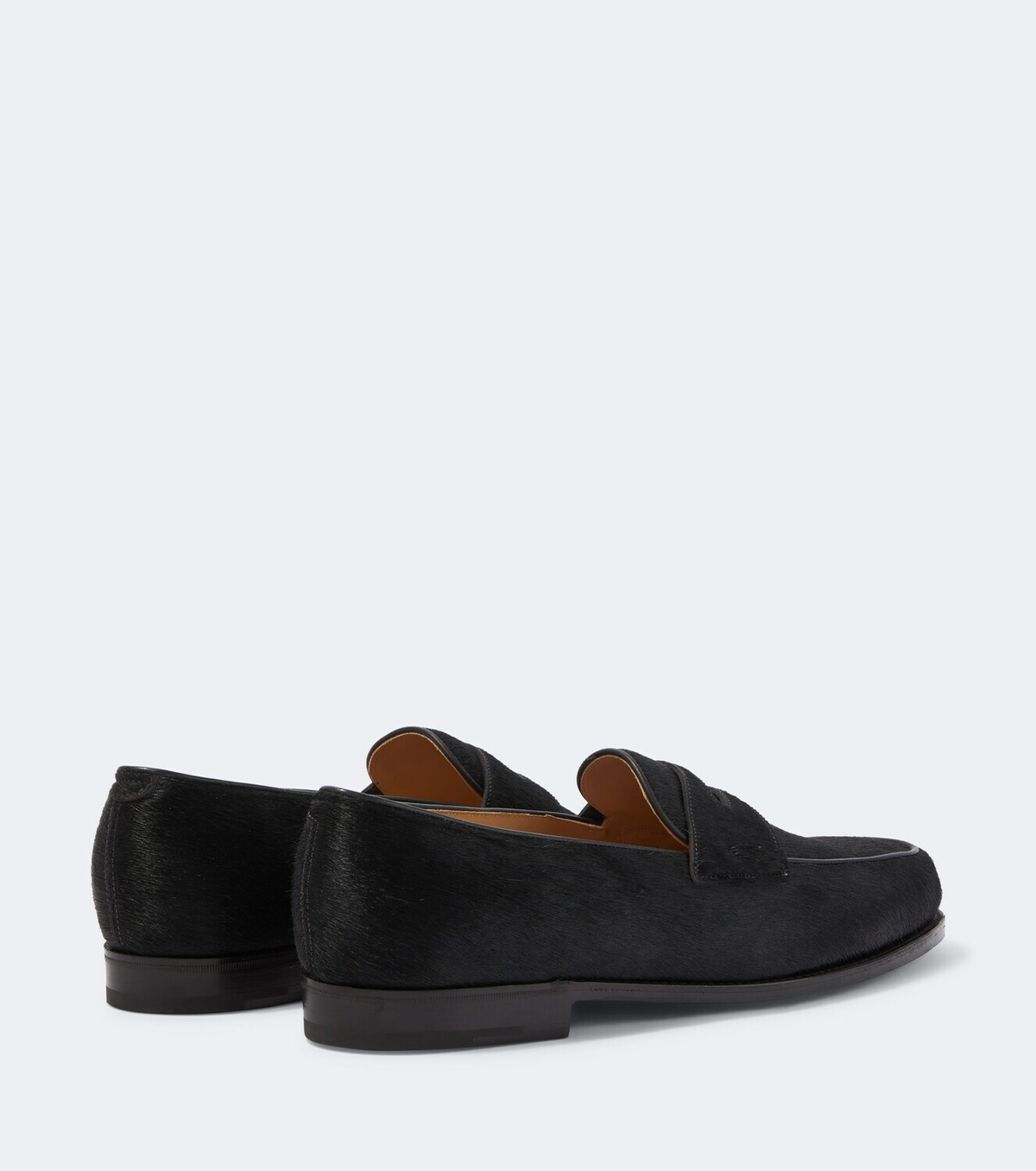 John Lobb Lopez calf hair penny loafers