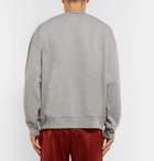 Acne Studios - Flogho Logo-Print Mélange Fleece-Back Cotton-Jersey Sweatshirt - Men - Gray