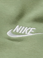 Nike - NSW Club Logo-Embroidered Cotton-Blend Jersey Sweatshirt - Green