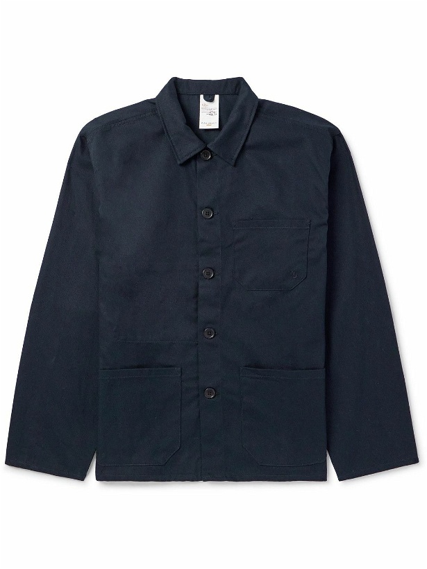 Photo: Nudie Jeans - Buddy Logo-Embroidered Cotton-Twill Chore Jacket - Blue