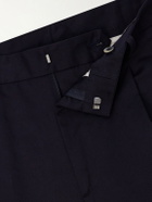 Altea - Orval Cotton and Linen-Blend Gabardine Trousers - Blue