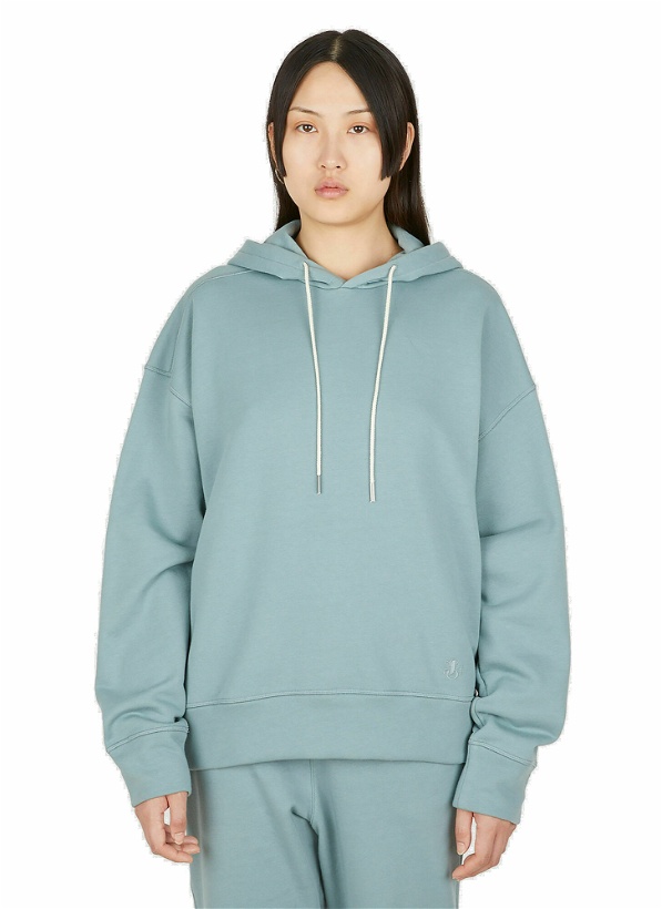 Photo: Embroidered Logo Hooded Sweatshirt in Green