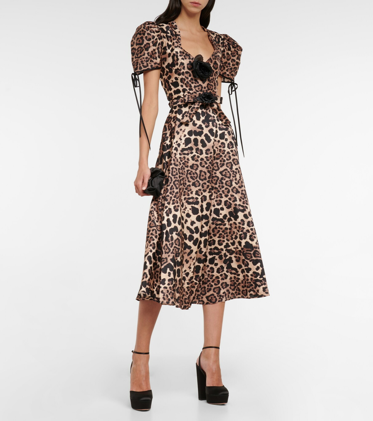 Rodarte - Leopard-print silk midi dress Rodarte