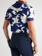 G/FORE - Slim-Fit Camouflage-Print Stretch-Jersey Golf Polo Shirt - Blue