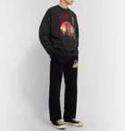 Heron Preston - Logo-Embroidered Printed Loopback Cotton-Jersey Sweatshirt - Black
