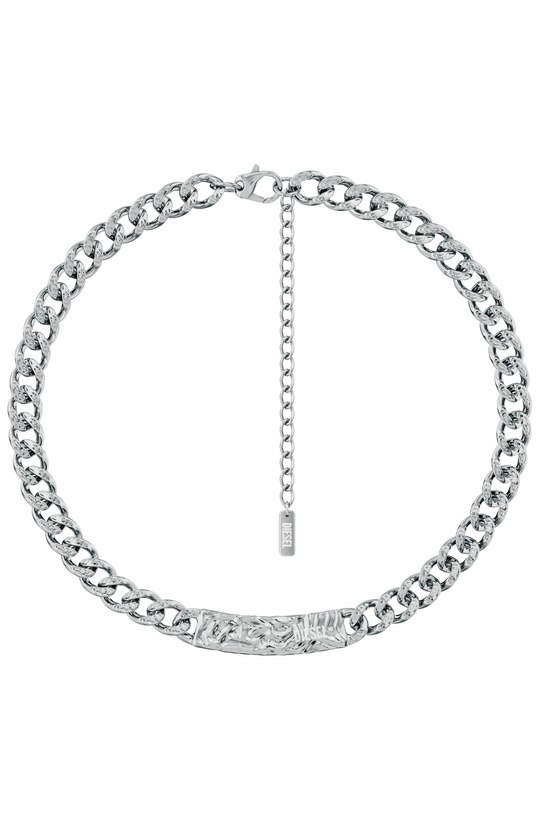 Photo: Diesel Stainless Steel Chain Necklace - Necklaces - Unisex - Silver