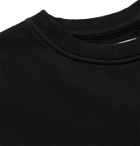 Nudie Jeans - Lukas Logo-Appliquéd Organic Fleece-Back Cotton-Jersey Sweatshirt - Black