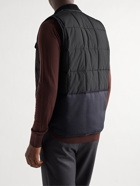 Caruso - Quilted Shell and Twill Gilet - Blue