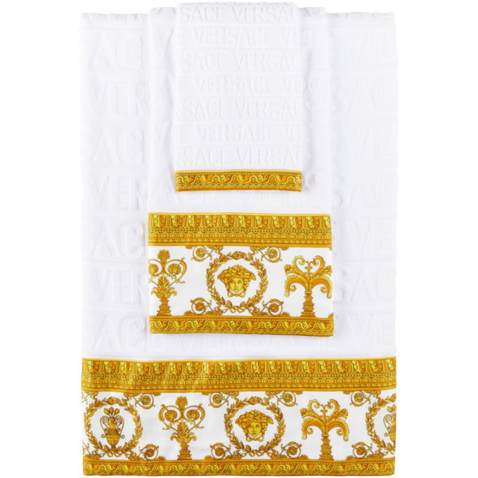 Photo: Versace White I Heart Baroque 5 Piece Towel Set