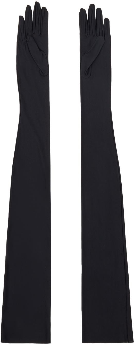 Dries Van Noten Black Long Gloves