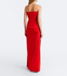 Alex Perry Gathered ruched jersey gown