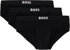 BOSS Three-Pack Black Logo Waistbands Boxers