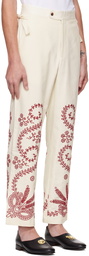 Bode White Pilea Trousers