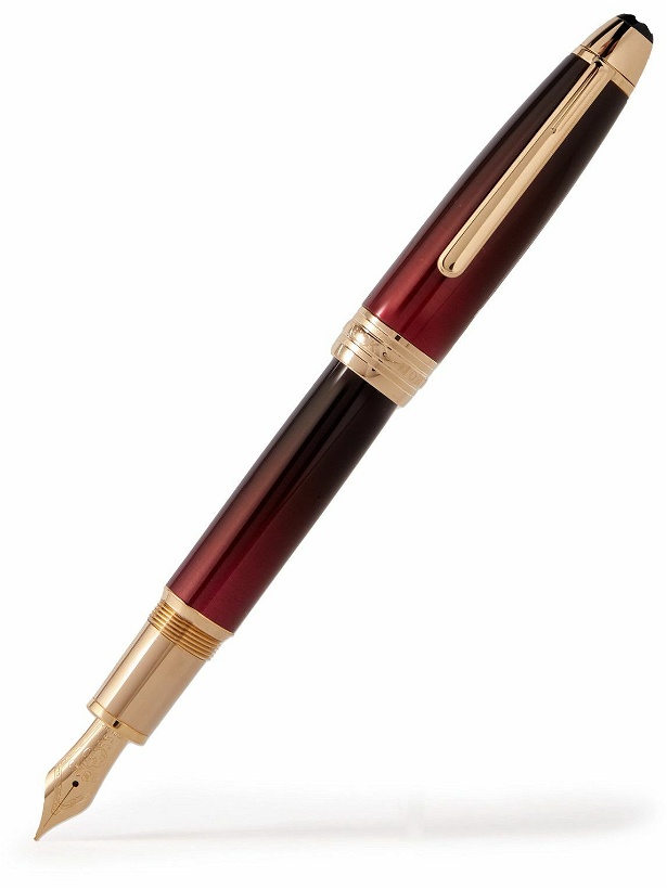 Photo: Montblanc - Meisterstück Calligraphy Solitaire Gold-Tone and Lacquer Fountain Pen