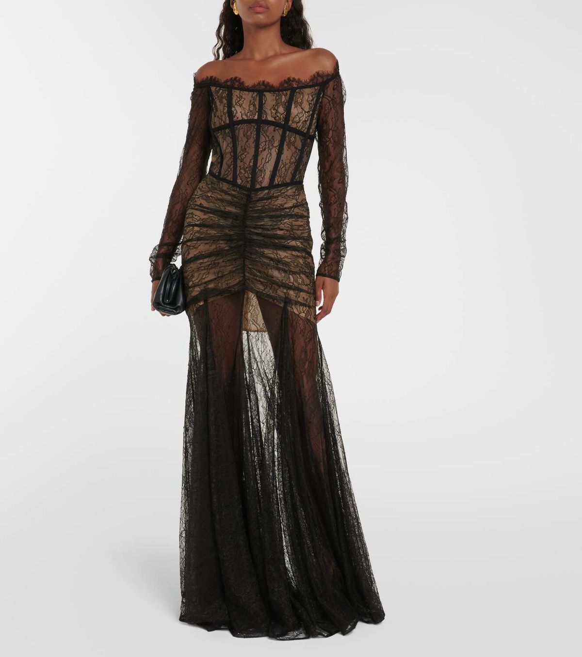 Rasario Corset lace maxi gown