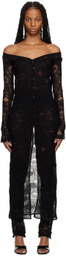 Olēnich Black Cutout Maxi Dress