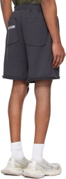 Helmut Lang Gray Meatpacking Shorts