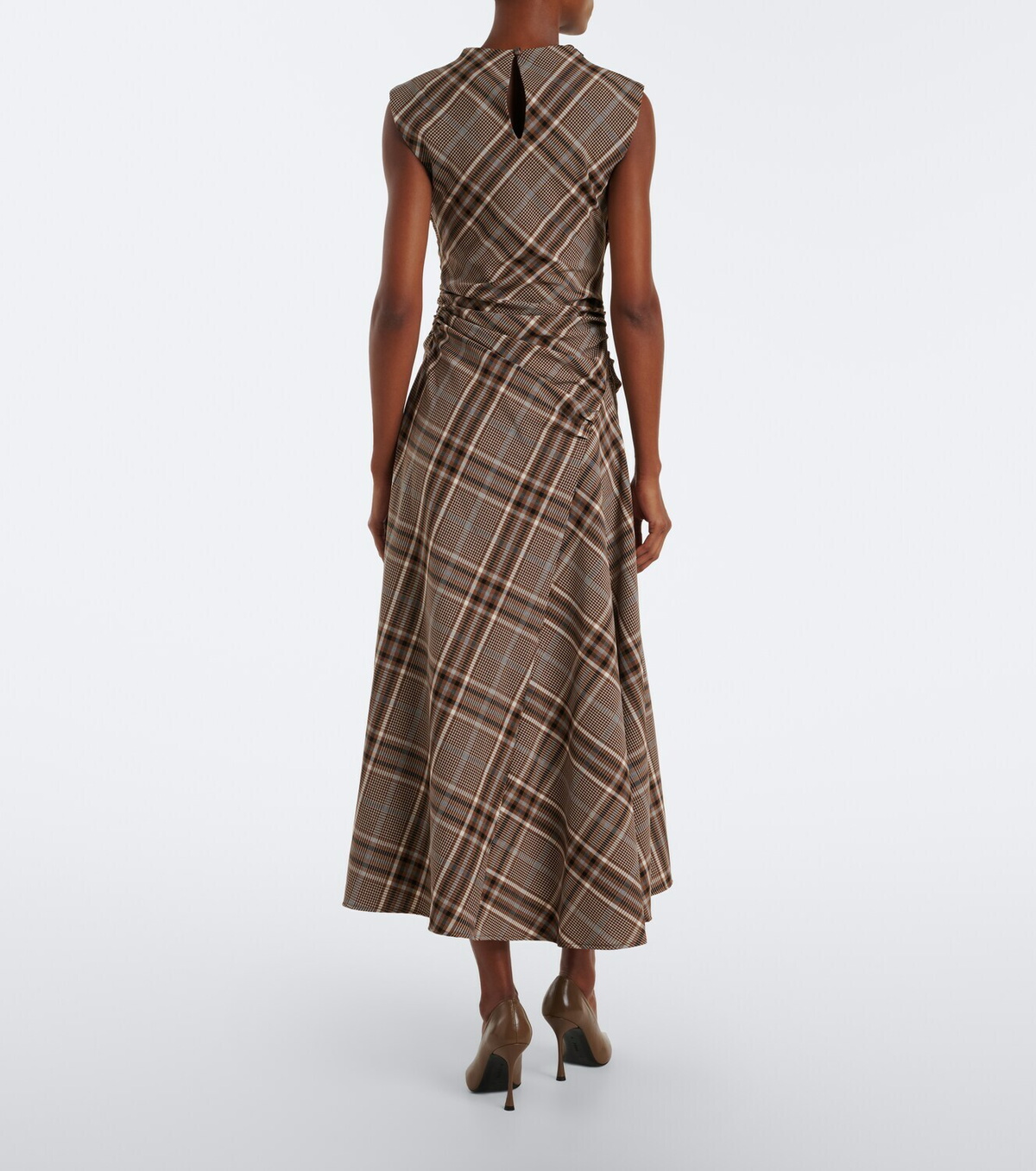 Simkhai Burke draped plaid midi dress