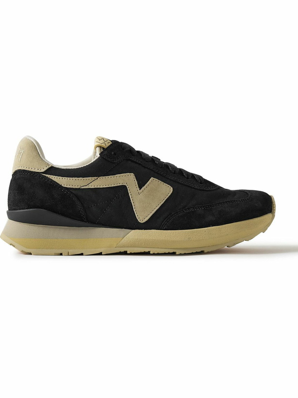 Photo: Visvim - FKT Runner Suede-Trimmed Canvas Sneakers - Black