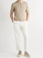 Inis Meáin - Linen and Cotton-Blend Half-Zip Polo Shirt - Neutrals