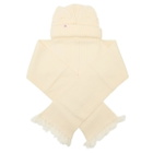 Charles Jeffrey Women's Alpaca Chunky Ears Scarf Beanie in Ecru 