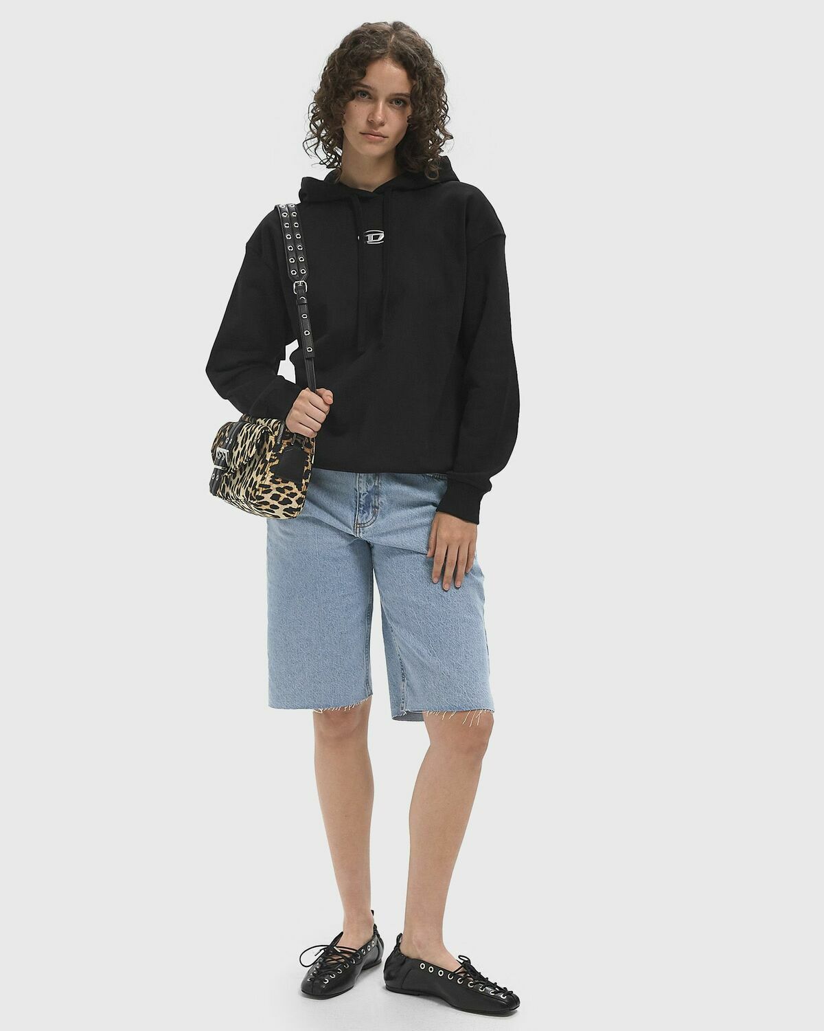 Diesel F-BUXT-HOOD-OD SWEAT-SHIRT Black Womens Hoody
