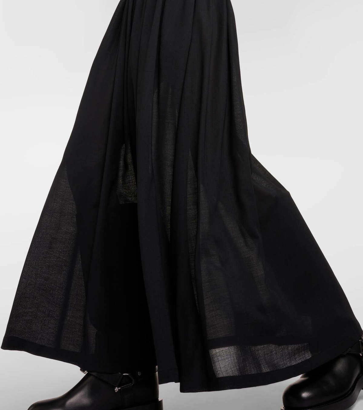 Max Mara Manu off-shoulder virgin wool maxi dress Max Mara